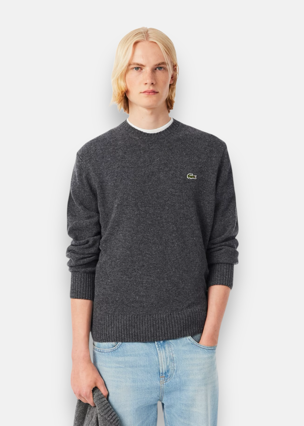 Pull en laine col rond - gris