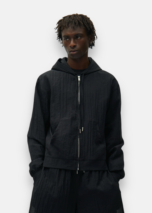 Veste à Capuche en maille - noir