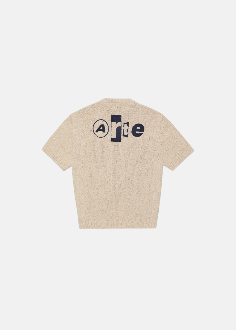 T-shirt knit print dans le dos - beige