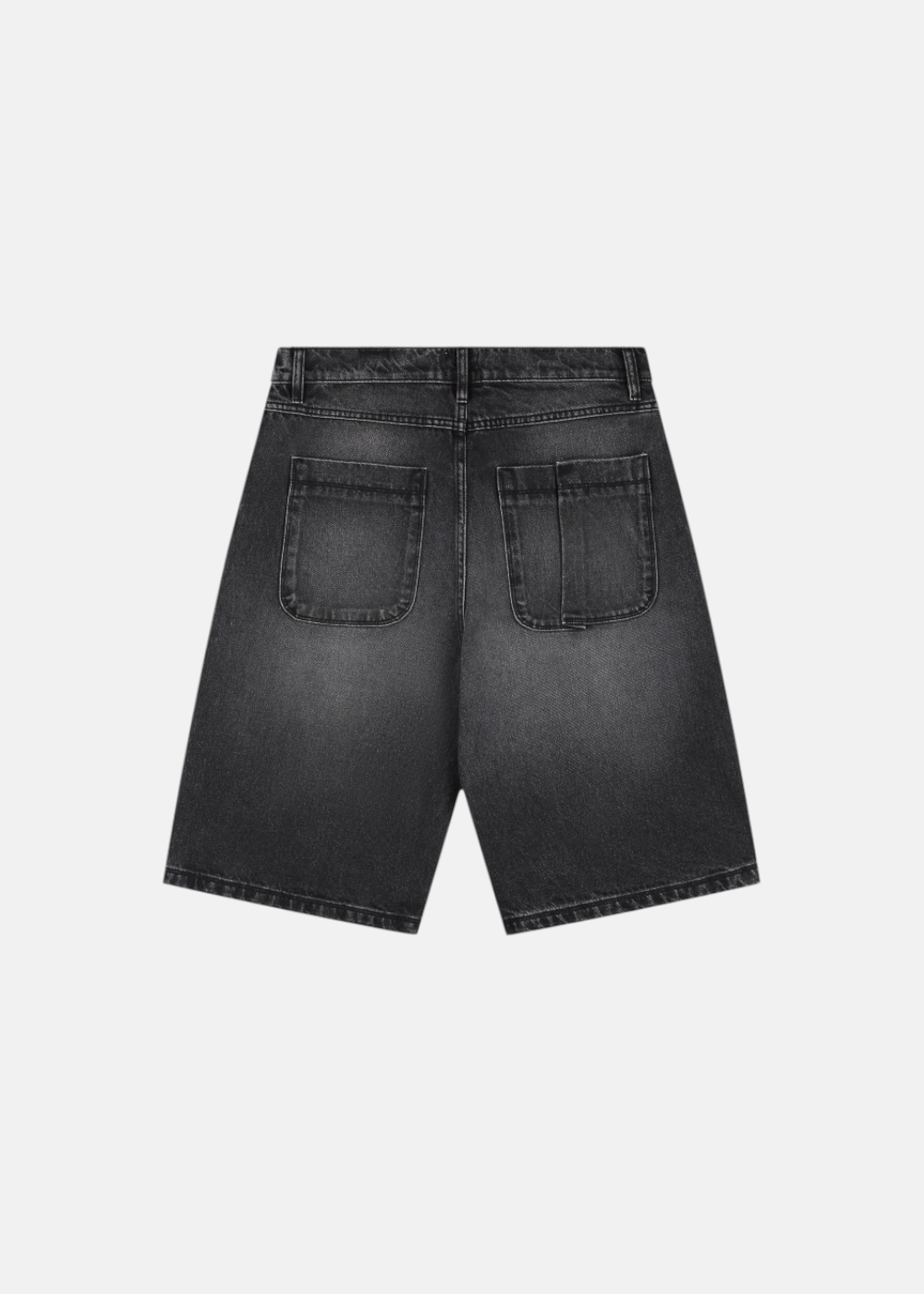 Short en Denim délavé - noir
