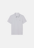 vue de face sur fond blanc du Polo Homme Lacoste Commuter Technique Gris Clair | Purple Store