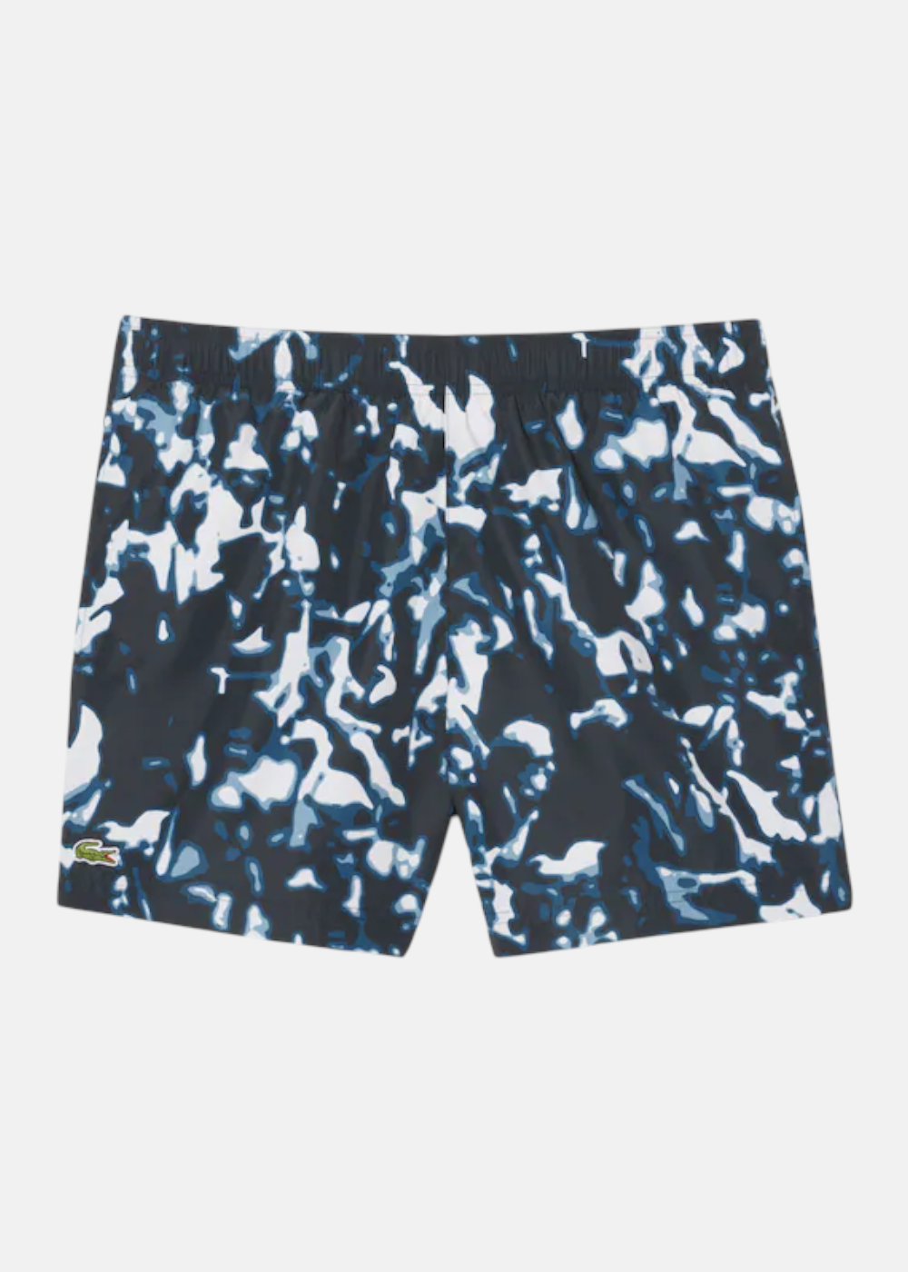 Short Lacoste imprimé bleu a plat
