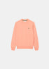 vue de face sur fond blanc du Sweatshirt Lacoste iconique coloris rose corail