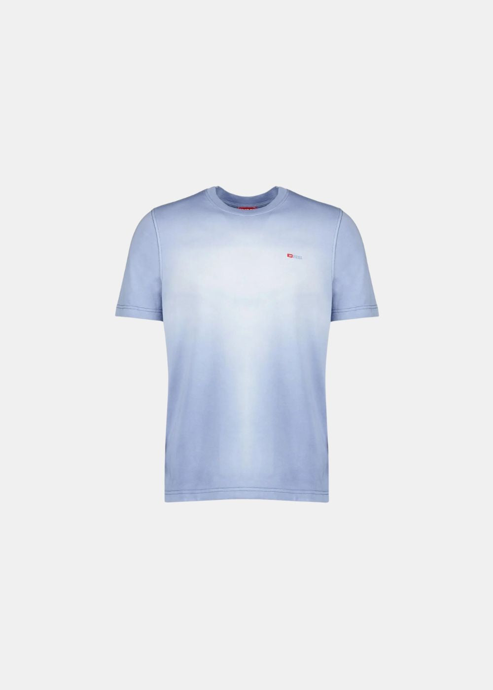 vue de face du T-shirt Diesel T-ADJUST-R15 bleu délavé