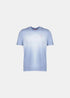 vue de face du T-shirt Diesel T-ADJUST-R15 bleu délavé