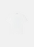 photo vue de face sur fond blanc du T-shirt Homme Lacoste Blanc avec Logo Imprimé au Dos | Purple Store