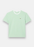 T-shirt Lacoste a rayure vert à plat