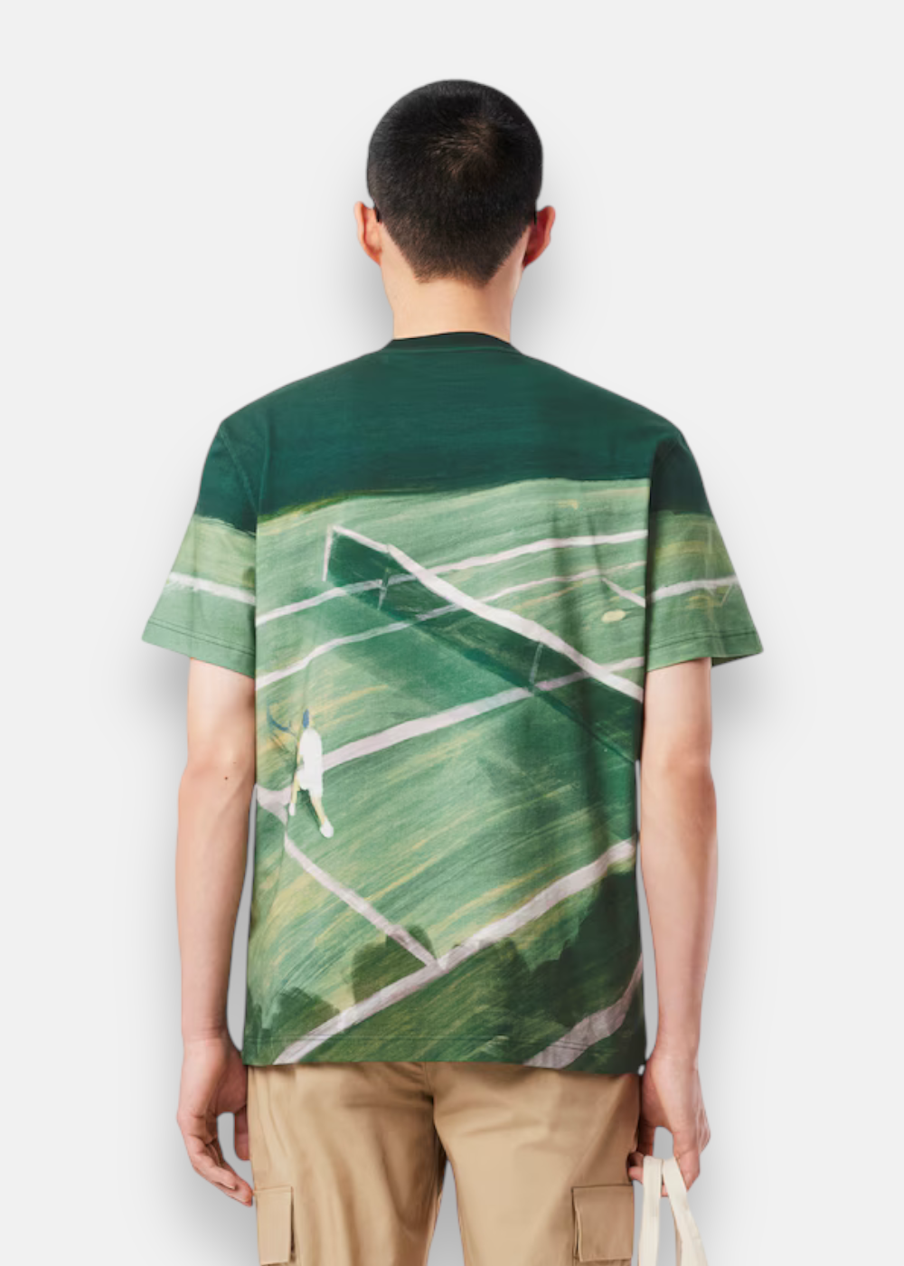 T-shirt Lacoste imprimé tennis peinture vue de dos