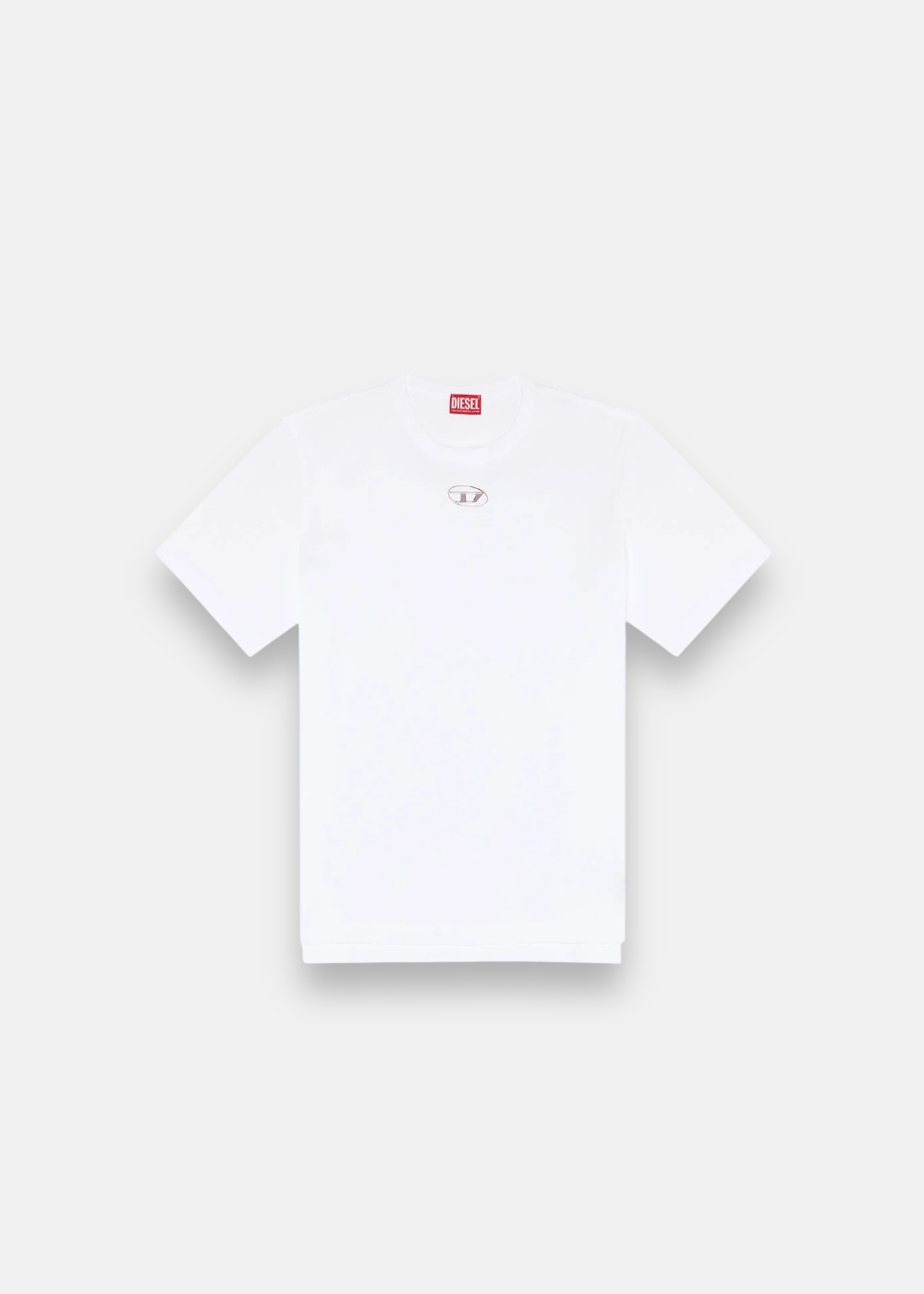 vue de face T-shirt diesel blanc adjust od