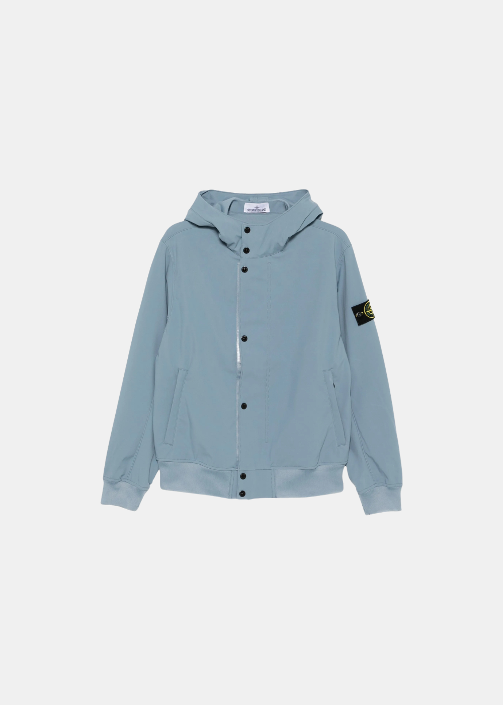 Veste à Capuche Light Soft Shell-R - bleu sur fond blanc a plat
