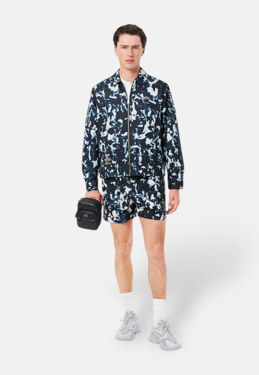 Veste coupe vent Lacoste imprimé sur mannequin de face