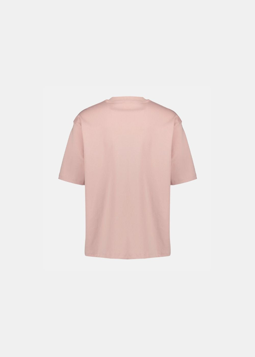 Vue de dos du t-shirt Diesel rose pâle , montrant la coupe oversize