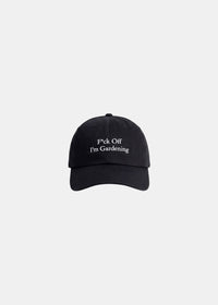 Casquette Homme Bram's Fruit noire brodée "F*ck Off I'm Gardening" vue de face [noir]
