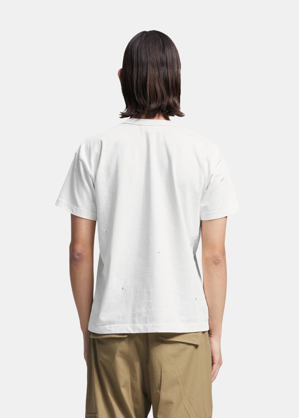 Vue de dos portée du t-shirt Bram's Fruit blanc simple