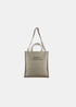 Packshot de face du sac cabas A.P.C. Récupération en toile brute kaki avec bandoulière et anses