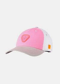 cette photo montre la casquette Gertrude rose fushia model 2tones de face sur un fond blanc. Nouveautés 2026
