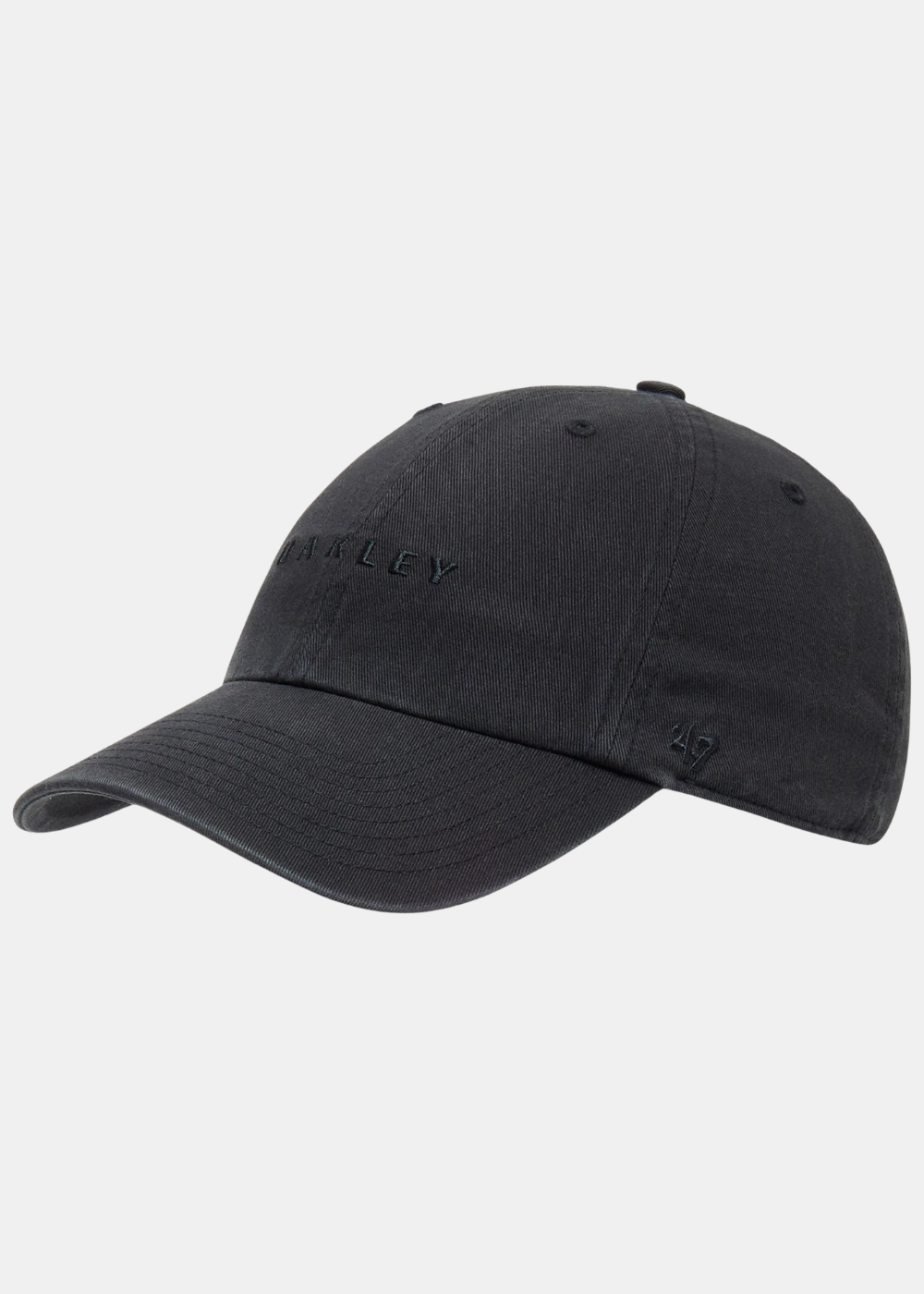Casquette noire Oakley x '47 Soho Gen Clean Up en coton avec logo brodé sur le devant et chiffre 47 sur le côté