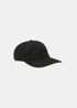 Casquette noire Diesel C-BELL-D en sergé de coton avec le logo Oval D brodé sur le devant, vue de trois quarts face