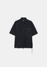 Chemise zippée noire Oakley Waterscape présentée de face à plat, avec col classique et logo discret.
