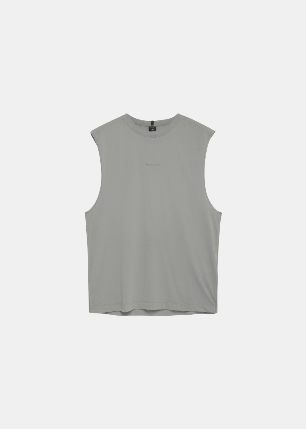 Photo packshot à plat du débardeur sans manches pour homme Oakley Reserve Momento en couleur gris vintage