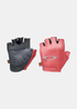 Paire de mitaines de cyclisme Oakley Drops Elite Road rouge montrant le dessus respirant et la paume matelassée perforée