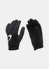 Paire de gants thermiques VTT Oakley Seeker 2.0 noirs montrant le dessus avec logo Ellipse blanc et la paume avec renforts
