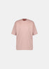 Homme - T-shirt Diesel rose pâle en coton avec logo  sur la poitrine. Vue de face à plat sur fond blanc.