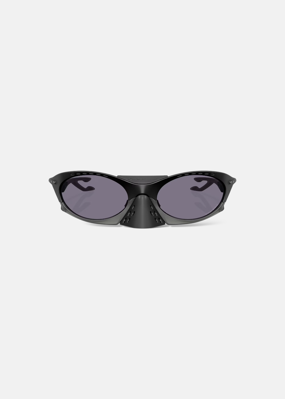 lunettes Oakley Plantaris monture Matte Black verres Prizm™ de face sur fond gris