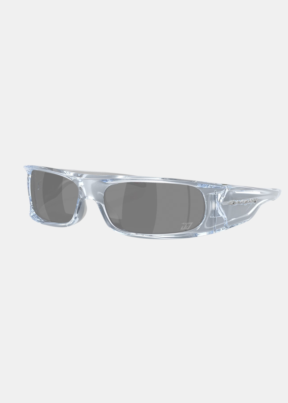 Lunettes de soleil Homme Oakley Justin Jefferson Highland silver glass verres Prizm Black vue de trois-quarts