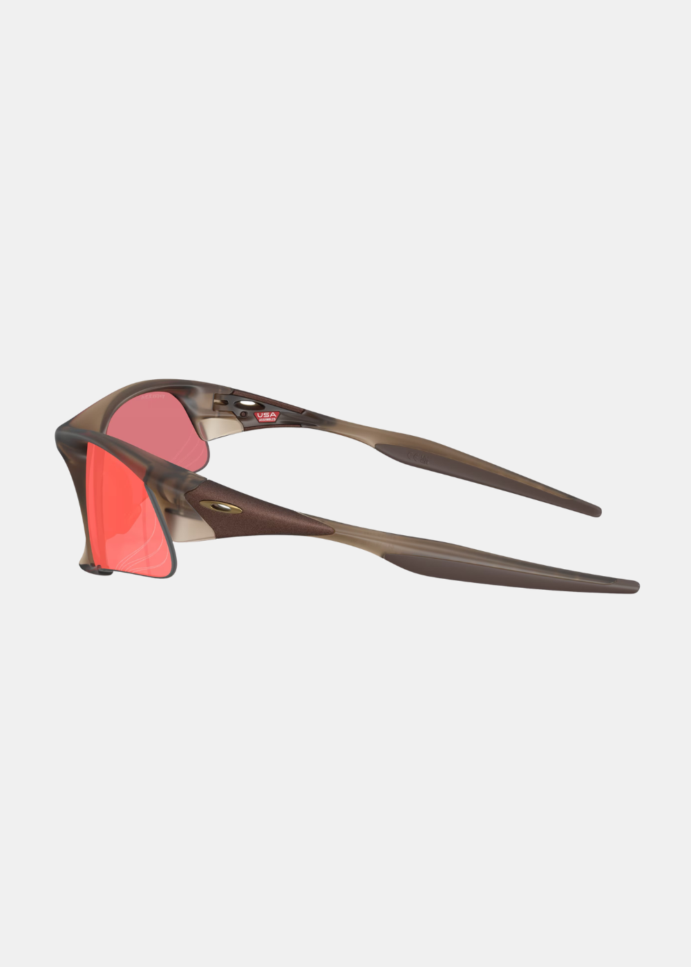 Lunettes de soleil Suture Jacket monture marron translucide avec branches duras de profil