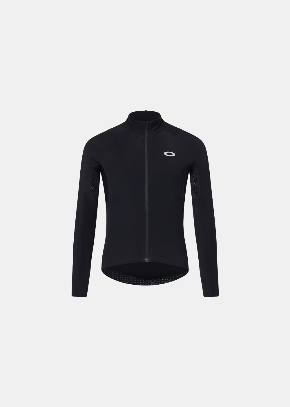 Packshot de face du maillot cycliste homme Oakley Endurance Pro Thermal noir à manches longues