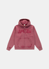 packshot de face du Sweat-shirt à Capuche Zippé Arte délavé - rouge