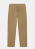 Packshot de face du pantalon Verlaine A.P.C. beige avec taille élastique et cordon de serrage.