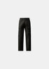 Pantalon Cargo Homme C.P. Company en cotón stretch noir avec poche cargo et verre de lentille vue de face