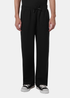 Pantalon de survêtement Homme Gertrude Robbiew noir coupe ample avec taille élastique à cordon de serrage vue de face