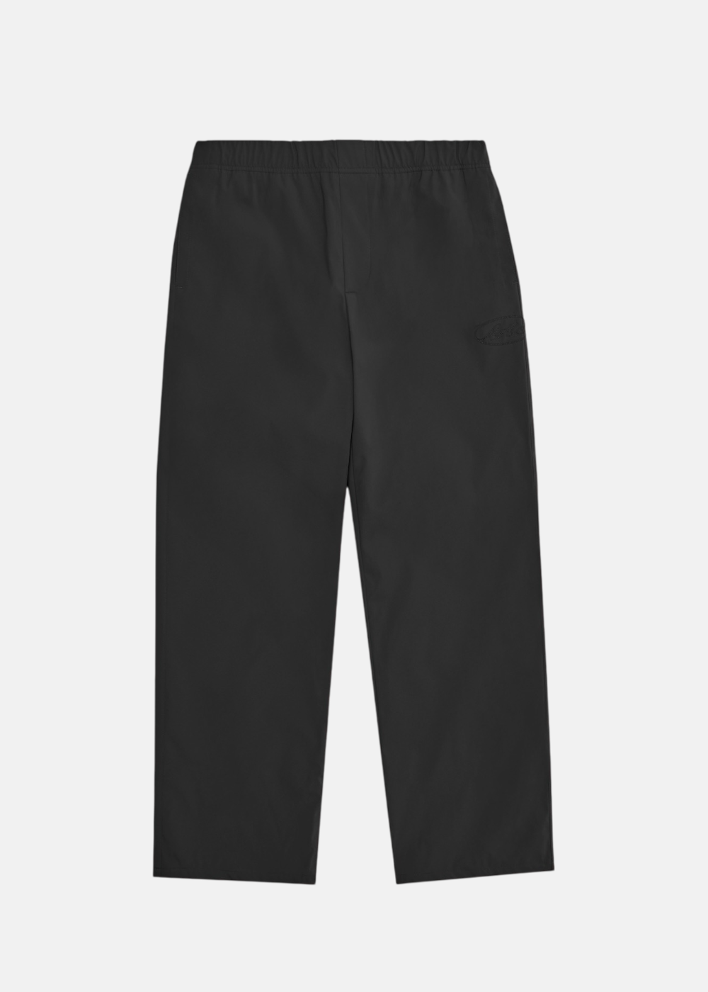 Pantalon de survêtement Arte Antwerp noir avec petit logo ovale brodé sur la cuisse gauche