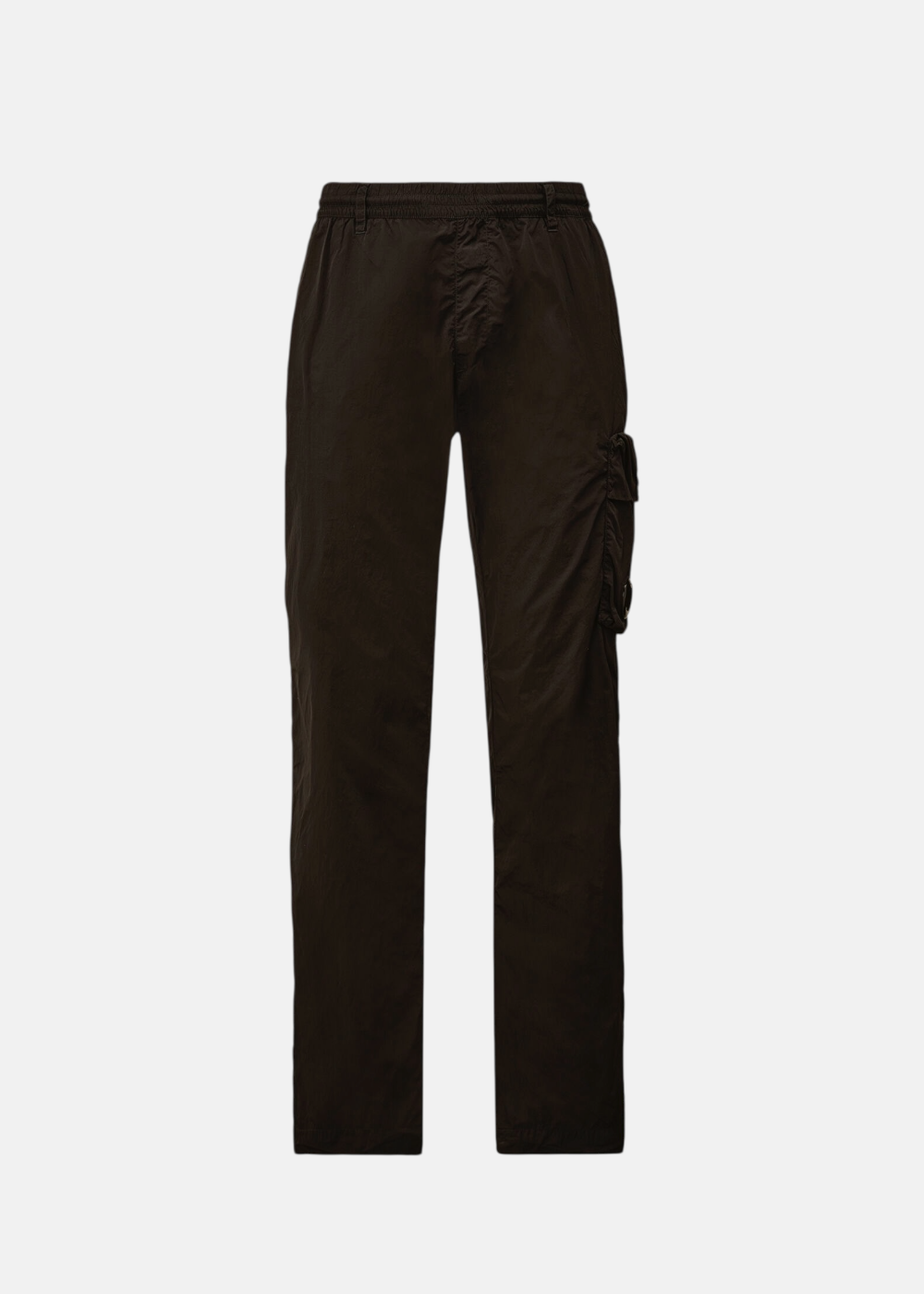Pantalon cargo noir C.P. Company en nylon Chrome-R avec poches latérales et coupe ergonomique.
