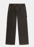 Packshot à plat de face du pantalon A.P.C. style workwear marron délavé à coupe large