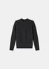 Pull Homme A.P.C. en laine recyclée côtelée col rond gris anthracite vue de face