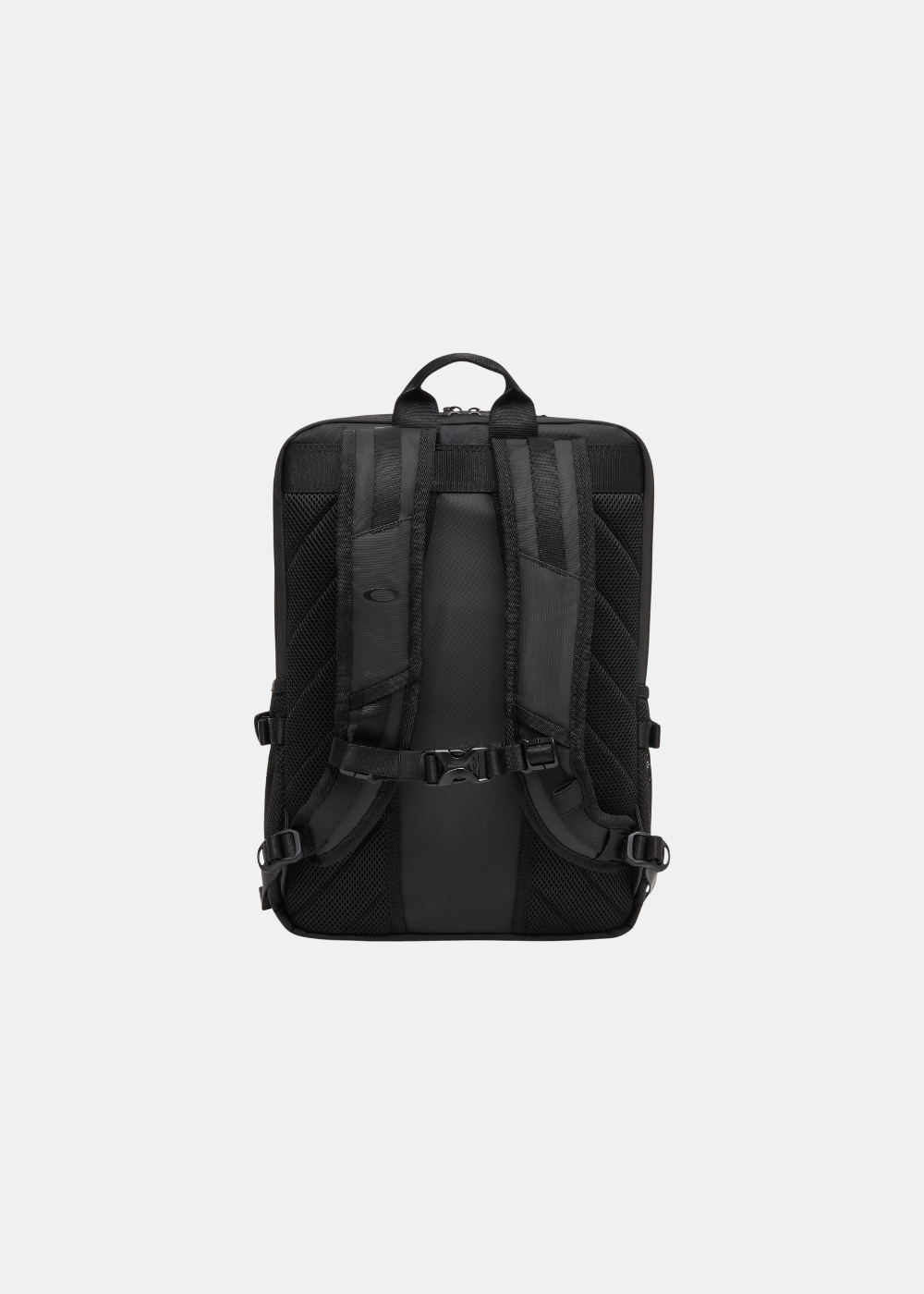 Dos du sac à dos Oakley avec panneau dorsal matelassé et bretelles ergonomiques réglables.