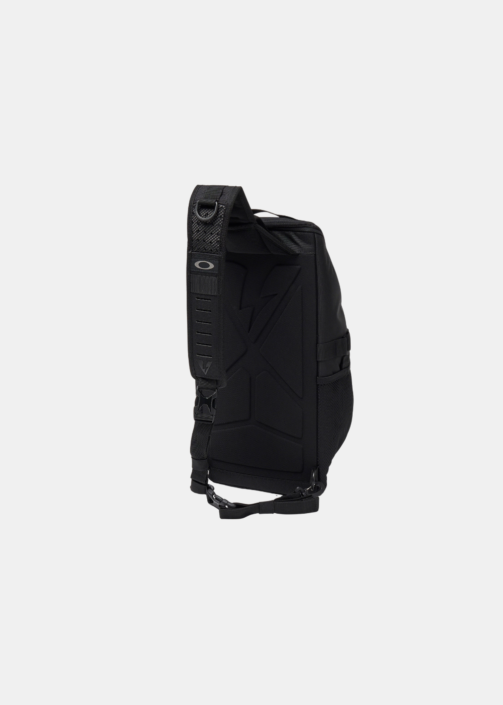 Dos du sac Oakley montrant la plaque dorsale moulée par compression et la sangle bandoulière.