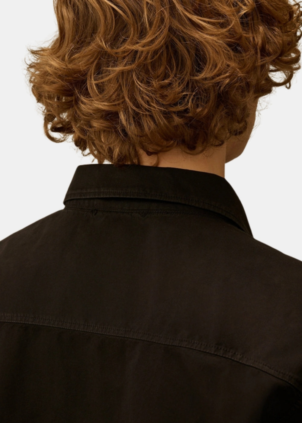 Surchemise zippée en  gabardine - noir