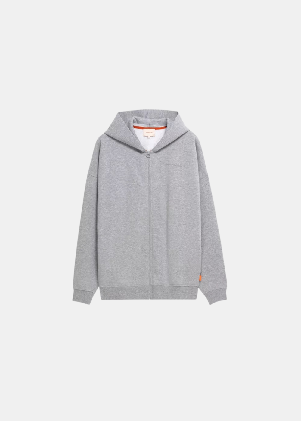 Sweat zippé à capuche Homme Gertrude Titusw oversize gris chiné vue de face