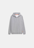 Sweat zippé à capuche Homme Gertrude Titusw oversize gris chiné vue de face