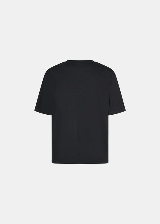 Vue de dos du t-shirt Oakley Metal Rise noir montrant la coupe boxy.