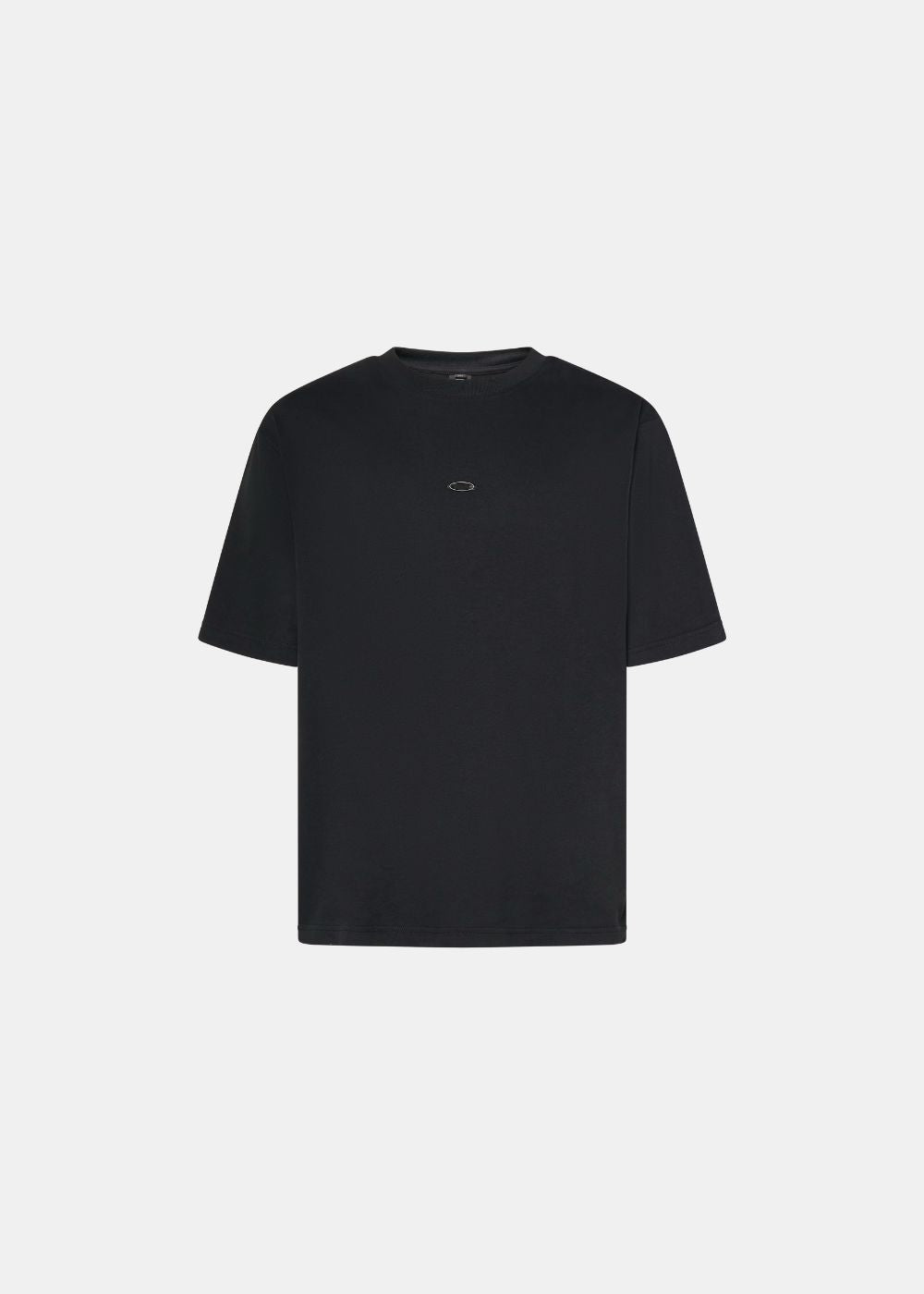 T-shirt Oakley Metal Rise noir avec logo Ellipse métallisé sur la poitrine.