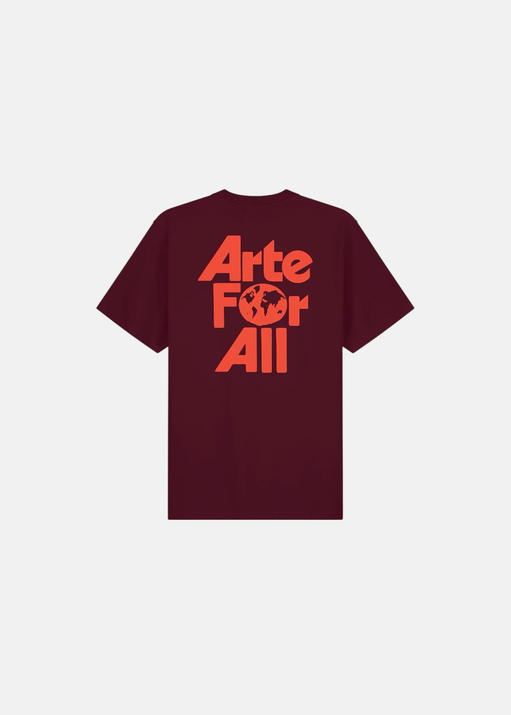 t-shirt arte rouge bordeaux arte for all de dos