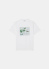 Packshot de face du t-shirt blanc Lacoste affichant l&