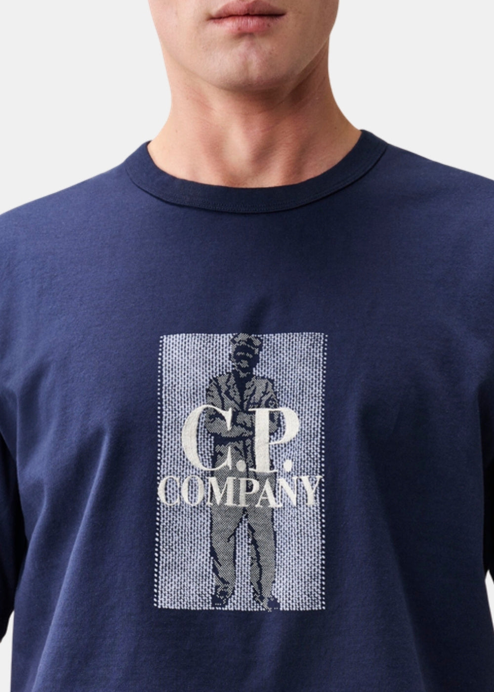 T-shirt marin vintage mercerisé - marine