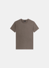 Packshot du t-shirt gris délavé effet vintage A.P.C. à manches courtes et col rond face avant vierge